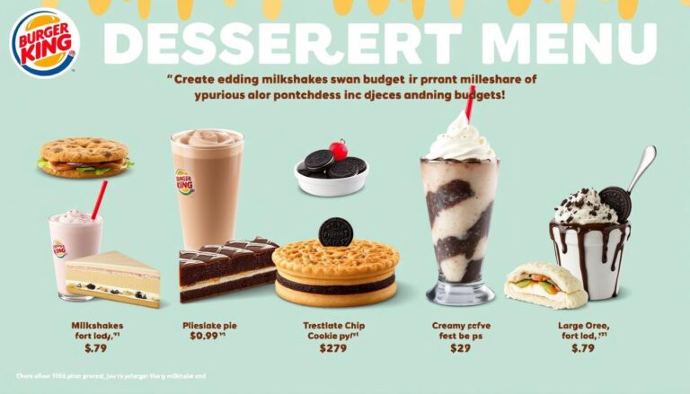Burger King Dessert Menu Price