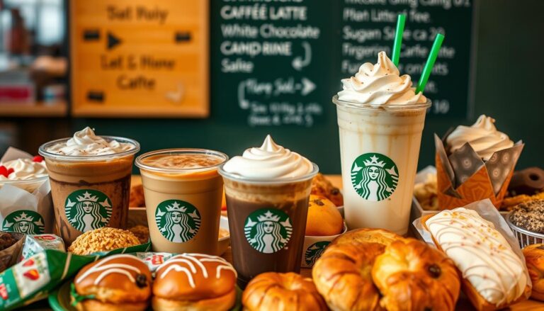 You will find a huge selection of Starbucks drinks